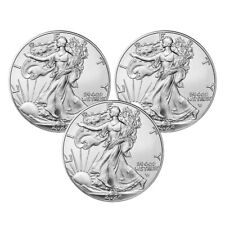 Lot of 3 - 2024 $1 American Silver Eagle 1 oz BU