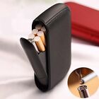 Cigarette Case With Lighter Electric Box Holder Windproof Flameless USB Black