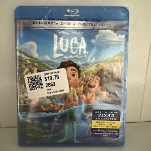 Disney Pixar LUCA (Blu-ray,  DVD + Digital Code 2021) Factory Sealed