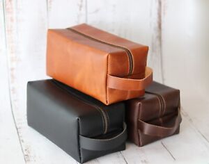 VELLAIRE Leather Toiletry Bag, Travel Toiletry Bag For Men, Men's Toiletry Bag
