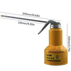 500ML Metal High Pressure Oiler Can Pump Lubrication Bottle Manual Oil Gun Spray
