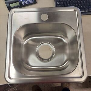 Stainless Steel Small Single Bowl Kitchen Bar Prep Sink Size 15