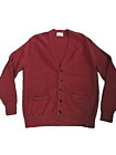 Campus Vintage USA Grandpa Sweater Cardigan Men's 2X Burgundy Wool