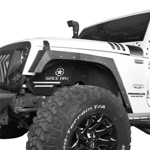 Fit 2007-2018 Jeep Wrangler JK Steel Armour Style Front &Rear Fender Flares 4Pcs (For: Jeep)
