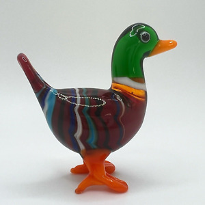 New Collection! Murano Glass Handcrafted Unique Custom Designed Duck Figurine