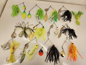 Lot Of 11 Spinner Baits Some New Others EUC. 1 Chatter Bait, 1 Prop Bait.