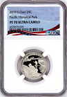2019-S Pacific Historical Park ATB 25c NGC PF 70 Ultra Cameo ~ Patriotic Label