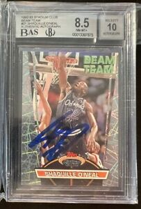 New ListingShaquille O’Neal Signed 1992-93 Topps Beam Team #21 RC Beckett BAS 10 Auto Shaq