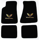 NEW! FLOOR MATS 1970 - 1981 PONTIAC FIREBIRD Embroidered Double Logo Gold set 4  (For: More than one vehicle)