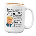 Donald Trump Coffee Mug - 15 Oz Novelty Cup Gifts For Golf Pro Sport Ball