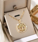 18K Gold Plated Women Tree Of Life Pendant Necklace Wedding Jewelry  Friend Gift
