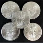 Lot of Five 2016 1 oz American Silver Eagle BU Coins