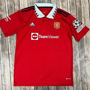 Manchester United 2022 2023 Adidas Home Jersey Large Mens Red Kit Shirt Soccer