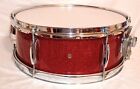VINTAGE MAHOGANY SNARE DRUM W/ MAPLE RINGS 70'S SPRKLE WRAP -FREE SHIP 2 CUSA!