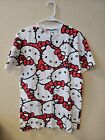 Hello Kitty by Sanrio Pink All Over Print  Crop T-Shirt Sz Small 2022