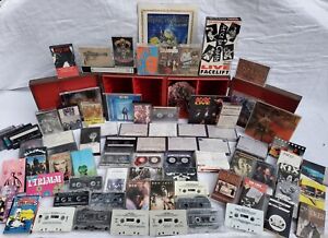 RARE Vtg 80s Lot Thrash Metal Heavy Metal Cassette Tapes Glass Prints READ DESC.