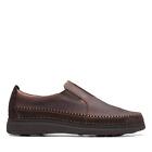 Clarks Mens Nature 5 Walk Brown Leather Casual Slip-On Loafer Shoes
