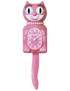 Kit Cat Clock Ltd Edition Pink Satin Lady Full Size 15.5 Inches