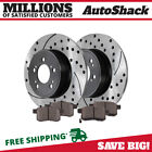Rear Drilled Slotted Brake Rotors Black & Pads for Honda Accord Acura TSX 2.4L (For: 2011 Acura TSX Base Wagon 4-Door 2.4L)