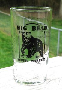 Big Bear Super Markets Glass Tumbler Measuring Cup