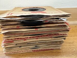 50 lot 45 RPM RECORDS~JUKEBOX STUFFER ROCK,POP,COUNTRY,SOUL 50'S-90'S FREE SHIP