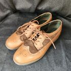 Ralph Lauren Lace Up Oxford Wing Tip Imogen Shoes  9B Brown Leather Green Soles
