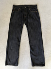 Vintage Levis Jeans Mens 34x34 Blue 569 Blue Loose Straight Fit 100% Cotton Dark