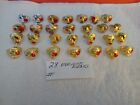 VINTAGE RARE GUMBALL/VENDING METAL PAINTED &/OR JEWELED PIRATE RINGS  LOT OF 28