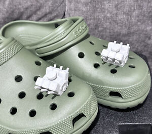 2Pcs V6 Engine Charms For Crocs 3D Printed Car Lovers Shoe Decor Attachments