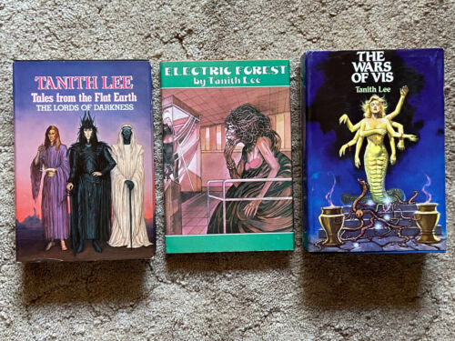 Lot 3 TANITH LEE HCDJ all Book Club Editions FLAT EARTH WARS VIS ELECTRIC FOREST