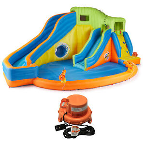 Banzai Pipeline Twist Kids Inflatable Outdoor Water Pool Aqua Park and Slides