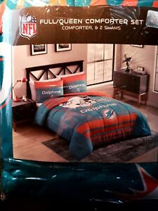 NFL Miami Dolphins Full/Queen Comforter Set-Officially Licensed