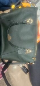 Coach Crossbody Satchel Handbag, Dark Ivy/gold, $328 Value