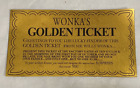 Vintage gold foil WILLY WONKA GOLDEN TICKET FROM CANDY BAR Chocolate Factory