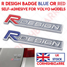 R DESIGN BADGE RED OR BLUE SELF-ADHESIVE FITS VOLVO XC60 V70 S60 V40 V60 C30 V50