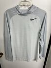 Nike Men’s Dri-Fit Hoodie Lightweight Long Sleeve White Pullover Size Small