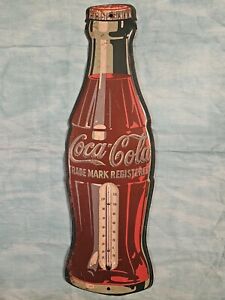 Vintage Robertson Coca Cola Coke Thermometer Sign Made in USA VTG 16.5