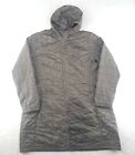 LL Bean Womens Jacket 3X Brown Full Zip Primaloft Lightweight Hooded Puffer Coat