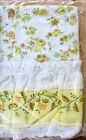 Vintage 2 pr Sears Yellow Pale Sunflower Ruffle Lace Tier Curtains 68x30L~USA