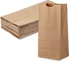 MT Products 8 lb Brown Disposable Paper Lunch Bags/Grocery Bags - Pack of 100