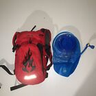 Camelbak Hydrobak Hydration Backpack Red Flame 50 oz 1.5 L Biking Hiking Camping