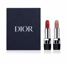 Dior Rouge Floral Lip Care Mini Lipstick 999 Velvet 100 Nude Box 2-Pc Travel Set
