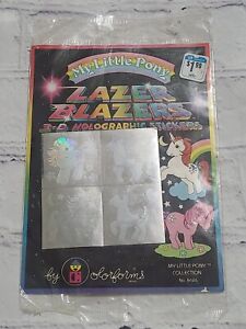 Vintage My Little Pony Stickers Colorform 3D Holographic 80s Lazer Blazers G1