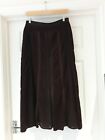 PER UNA Brown Corduroy & Lace Skirt Long Length A Line Bohemian UK Size 10