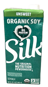 Silk Unsweet Organic Soy Milk 32 oz