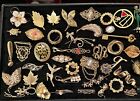Lot Of 40+ Various Gold Vintage To Modern Brooches And Pins