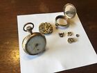 Swiss Cretets & Admiral Jewel Pocket Watches w/ Supreme Cases For Parts