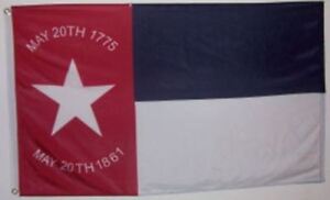 3x5 ft NORTH CAROLINA REPUBLIC CIVIL WAR FLAG May 20 1861 Print Polyester
