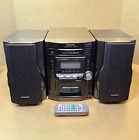 Panasonic Bookshelf Stereo CD Player Tape Recorder AM/FM Radio Aux SA-PM12