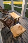 Rustic Pine and Cedar Log Coffee and End Table Set Cabin Furniture Live Edge